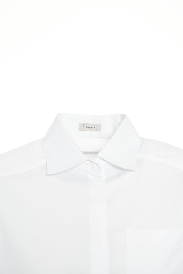 Himon's White Blouse With Functional Chest Pocket