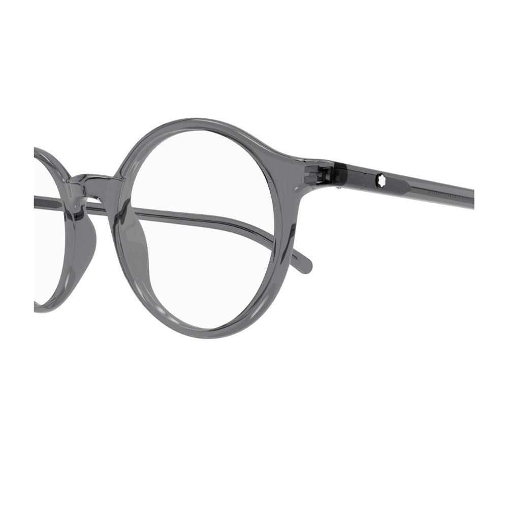 Montblanc Mb0350o Linea Snowcap Round Transparent Grey Acetate Optical Glasses