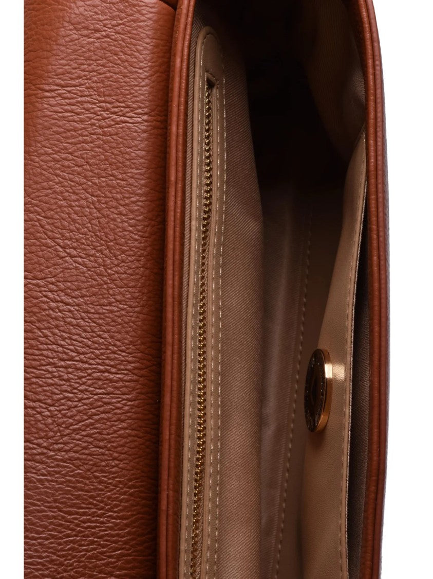 Love Moschino Brown Polyurethane Classic Shoulder Bag
