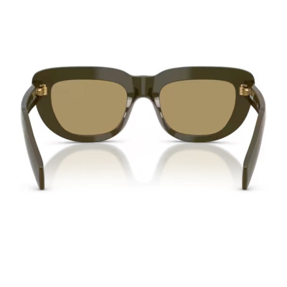 Prada Green Pr D07s Geometric Acetate Sunglasses