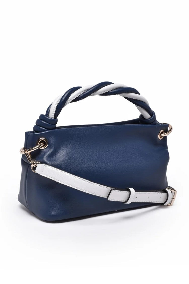 Guess Woven Crossbody Bag - Navy