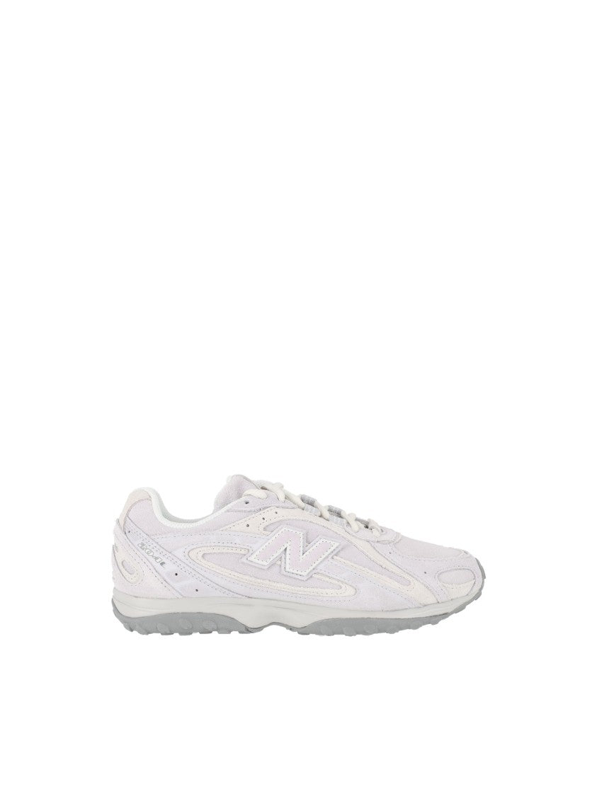 New Balance Light Grey Suede Mesh Low-Top Sneakers