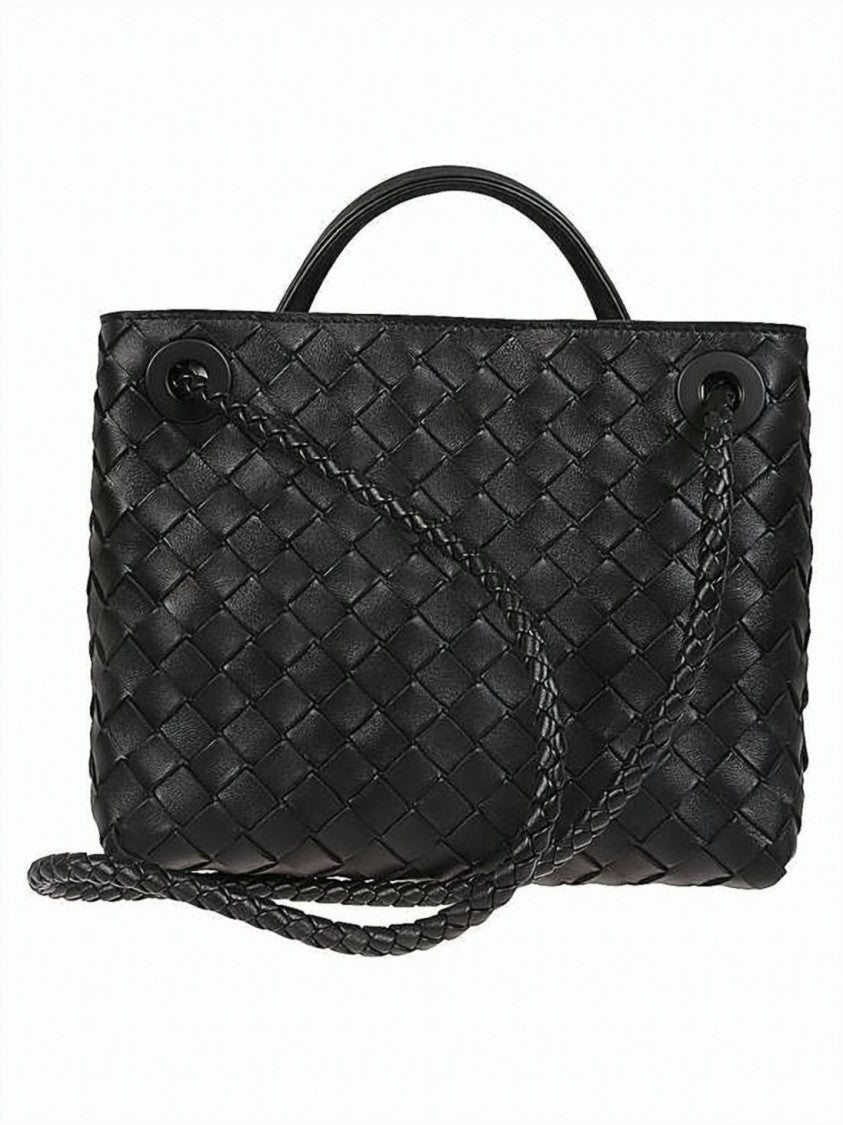Bottega Veneta Woven Lambskin Leather Small Tote Bag With Bow Clasp