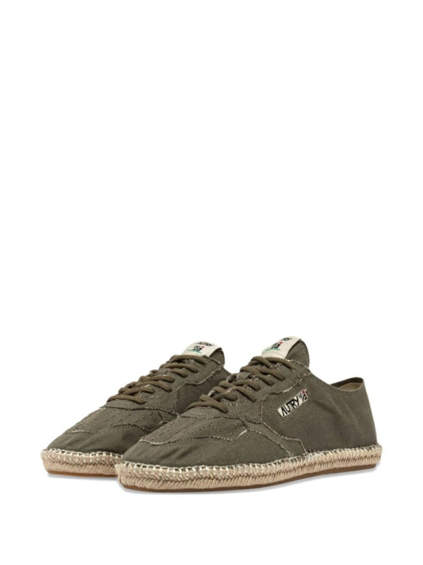 Autry Canvas Espadrilles With Jacquard Logo And Summer Motif