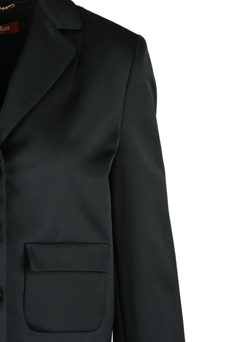 Max Mara Black Polyester-Blend Jewel Blazer