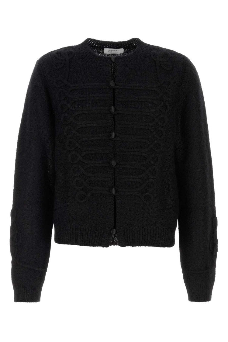 Alexander Mcqueen Black Viscose Blend Cardigan