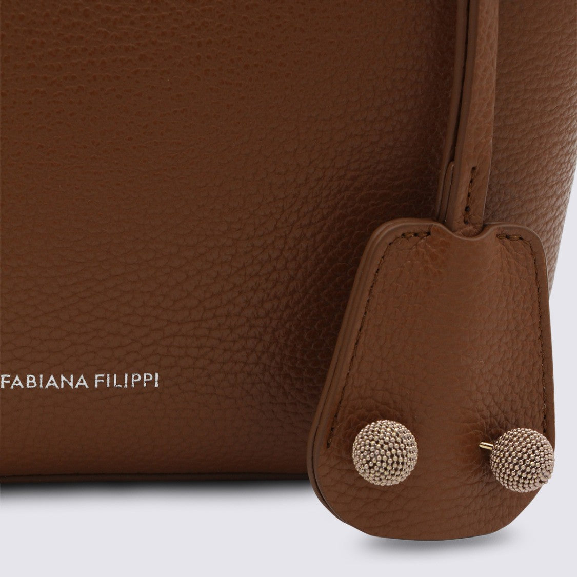 Fabiana Filippi Brown Leather Top Handle Bag