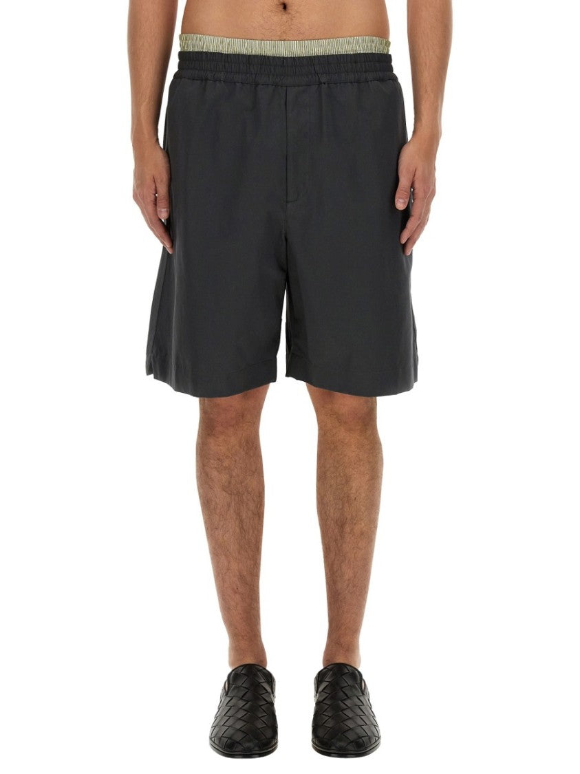 Bottega Veneta Mid-Thigh Length Cotton Shorts With Classic Cut
