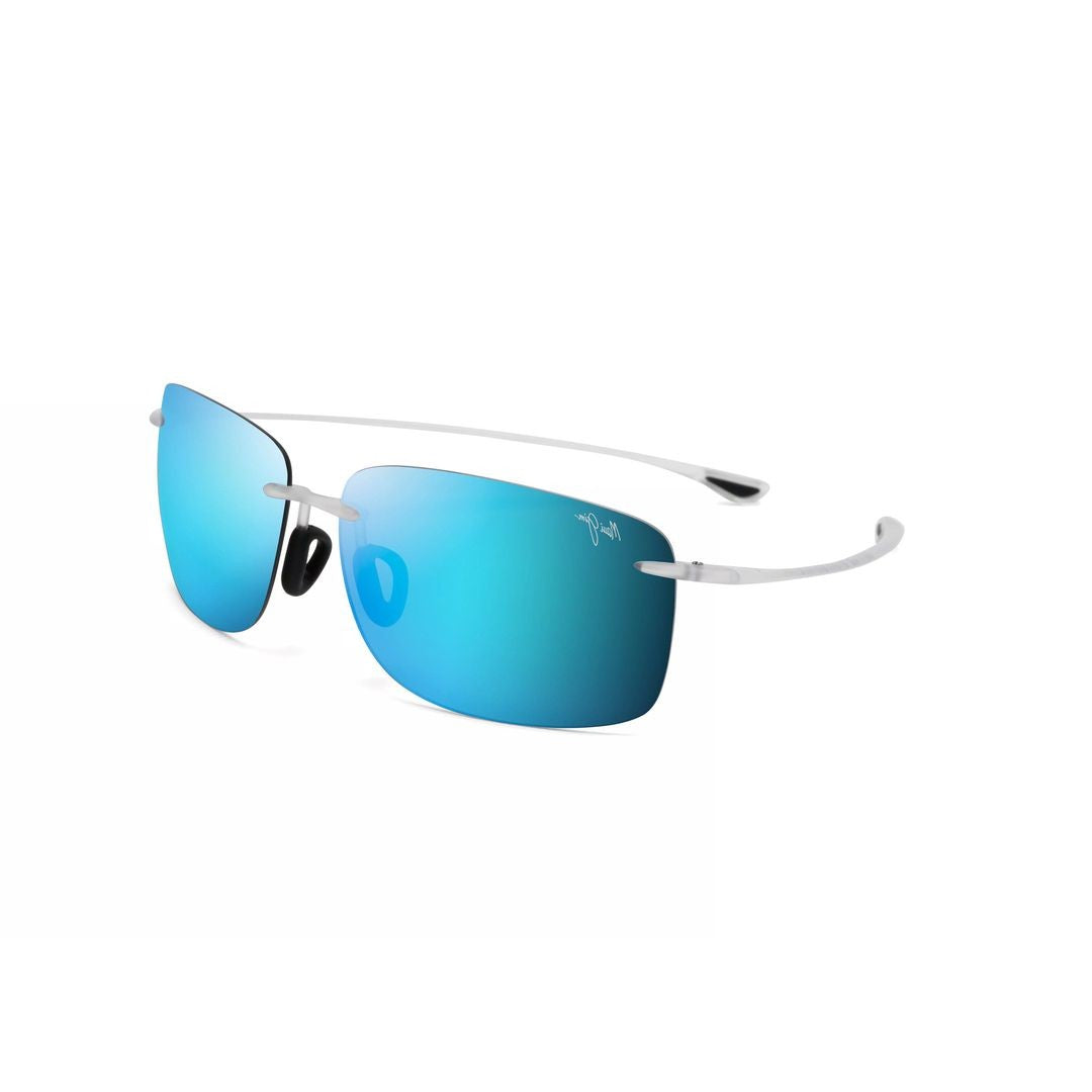 Maui Jim Hema Rimless Sunglasses With Blue Mirrored Lenses