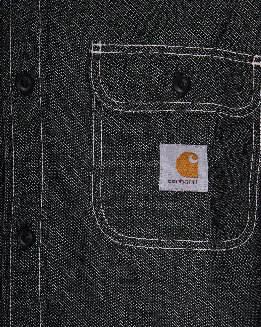 Carhartt Wip Heavyweight Denim Shirt With Chest Pockets