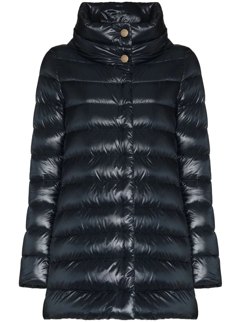 Herno Puffer Half Coat With Quilted Design