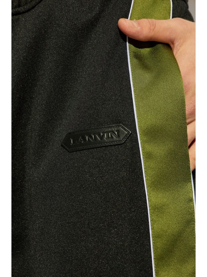 Lanvin Relaxed-Fit Trousers With Olive Green Side Panels