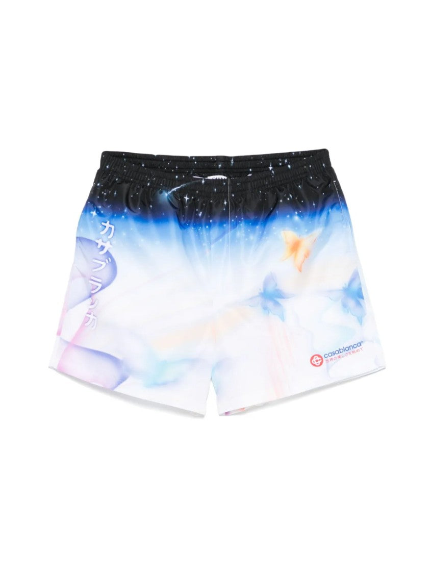 Casablanca Galactic Connection Logo Swim Shorts