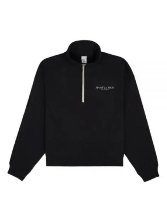 Sporty And Rich Cropped Long-Sleeved Top With High Collar And Zipper
