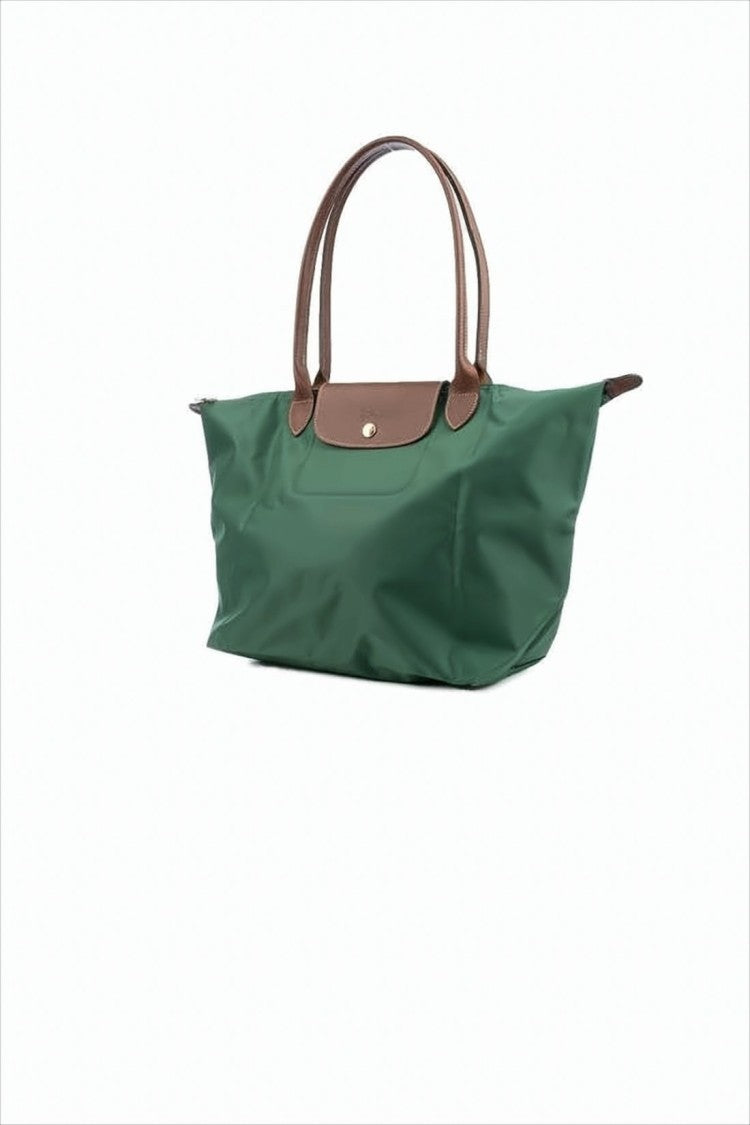 Longchamp Structured Green Tote Bag