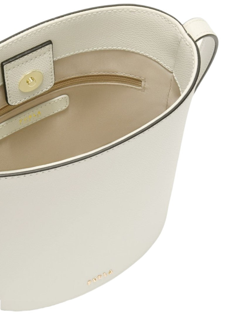 Furla Cream White Detachable Charm Shoulder Bag