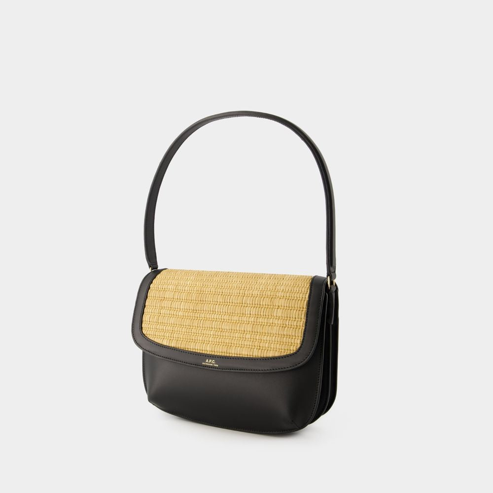 A.P.C. Sarah Shoulder Bag - Leather - Black