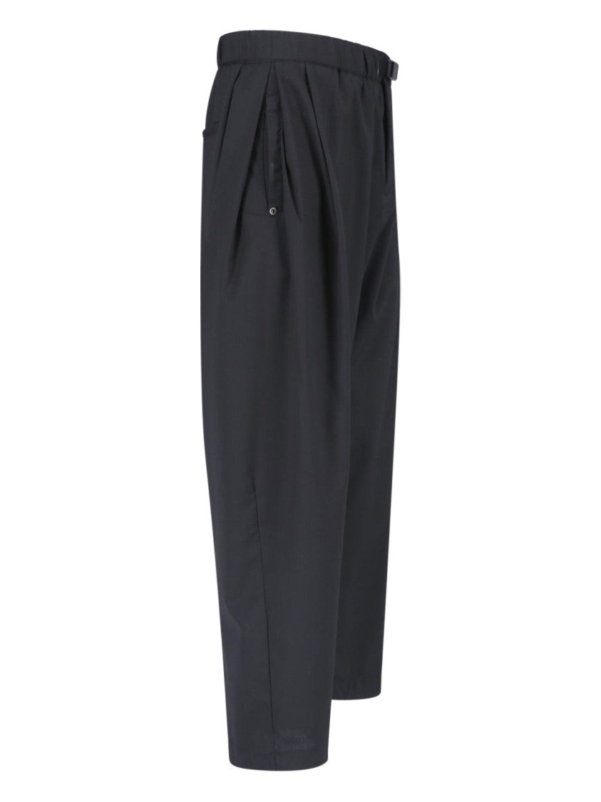 White Sand Beige Relaxed Fit Cropped Matte Trousers