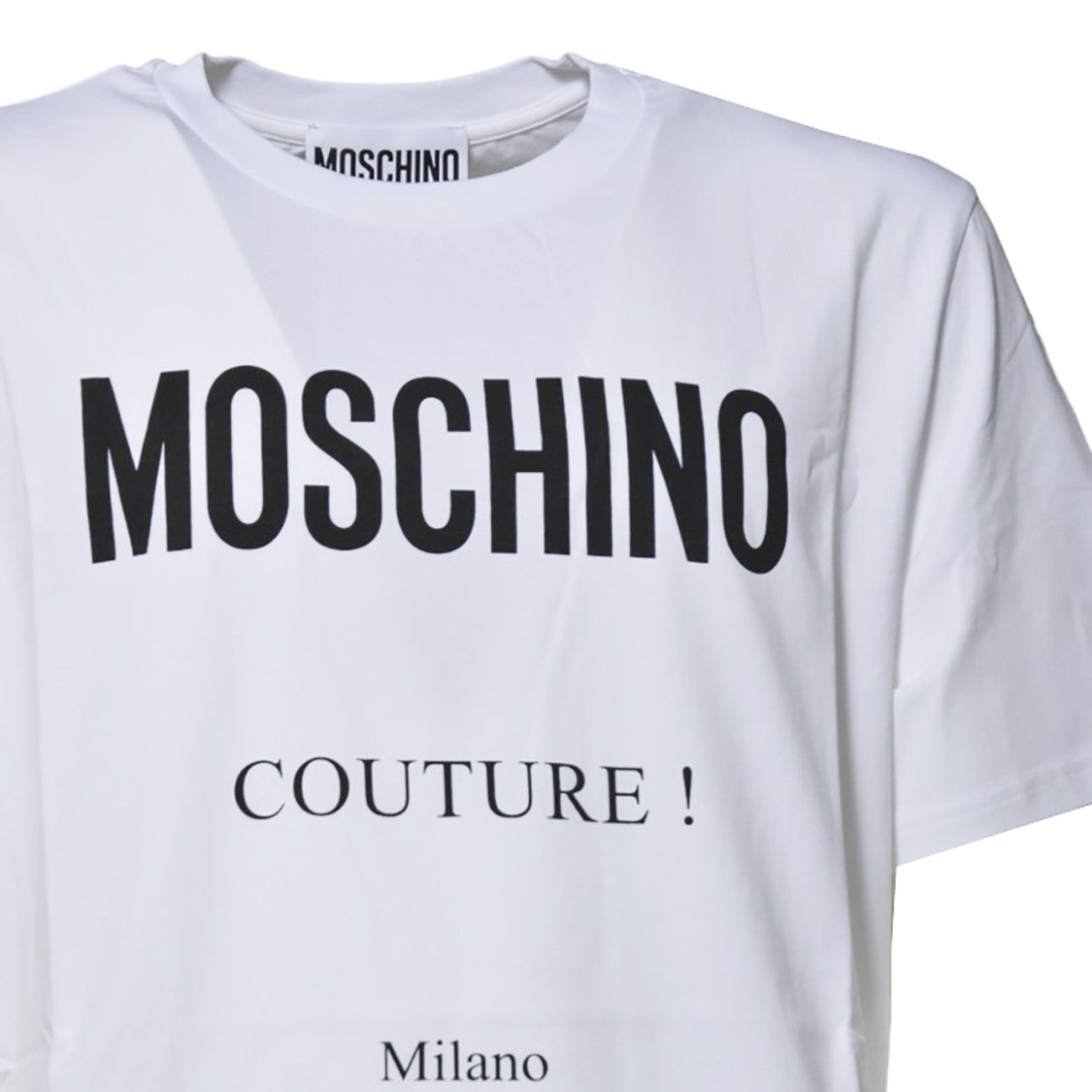Moschino White Cotton T-Shirt With Logo Print