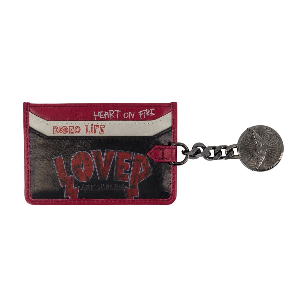 Zadig & Voltaire Sunny Pass Punk Card Holder - Leather - Black