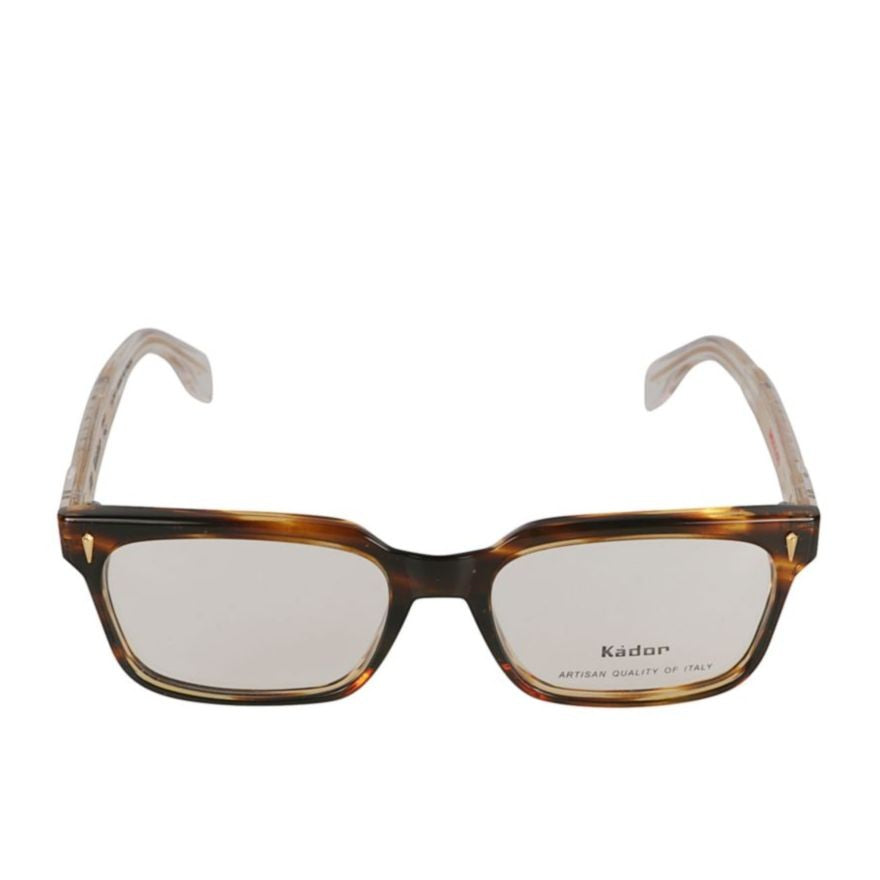 Kador Pekigno-53 Rectangular Tortoiseshell Sunglasses With Translucent Temples