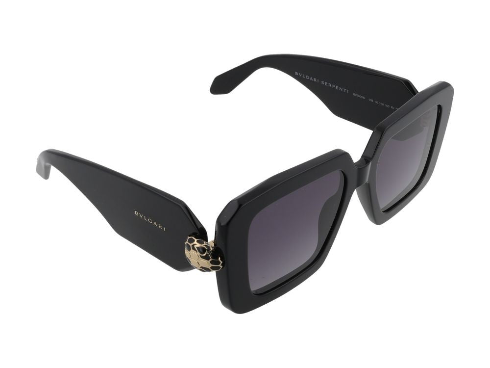 Bulgari Oversized Square Frame Gold-Tone Detail Sunglasses