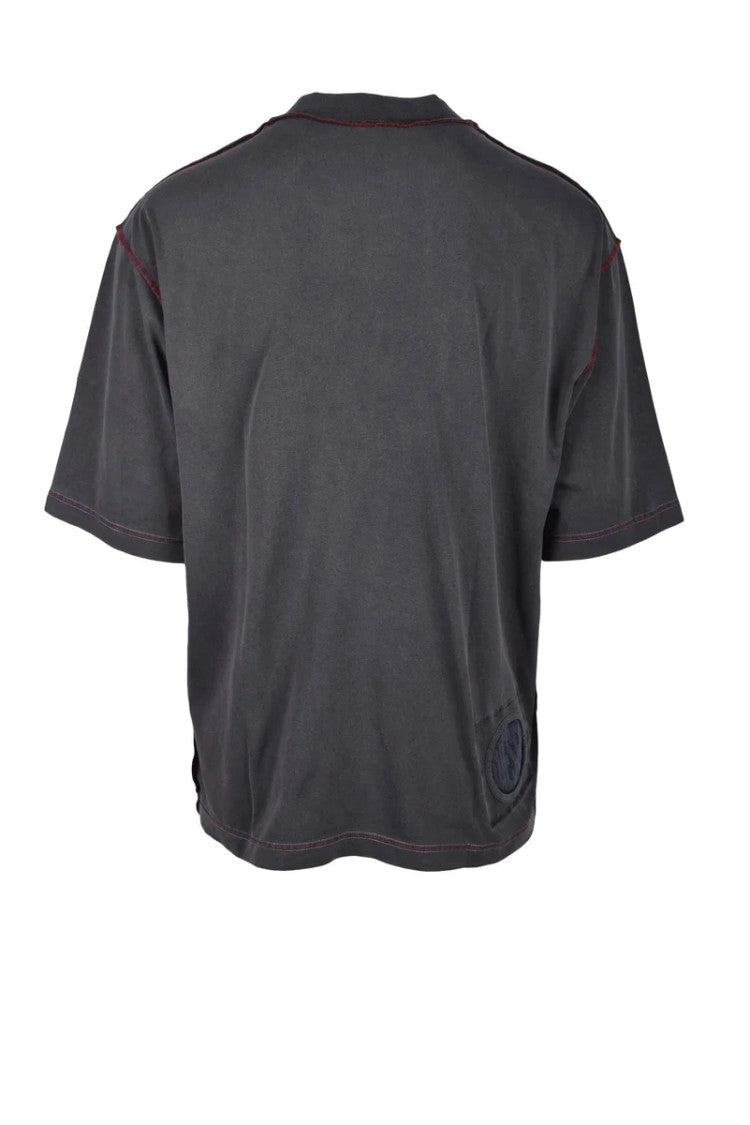 Diesel Grey Washed Cotton T-Shirt