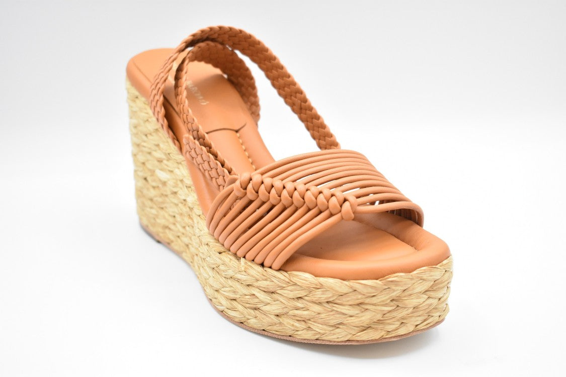 Paloma Barceló Ochre Leather Sandals