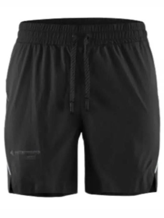 Klattermusen Minimalist Black Shorts With Adjustable Waistband And Reflective Details