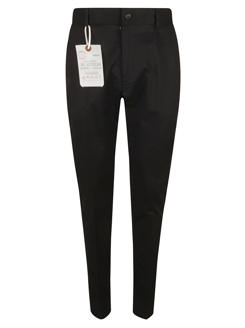 Dolce & Gabbana Tailored Black Trousers With Smooth Texture