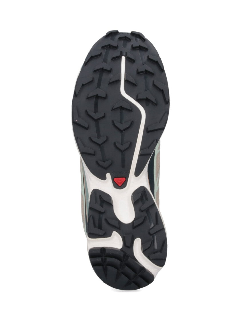 Salomon Beige Textile Sneakers With Adjustable Lace Closure