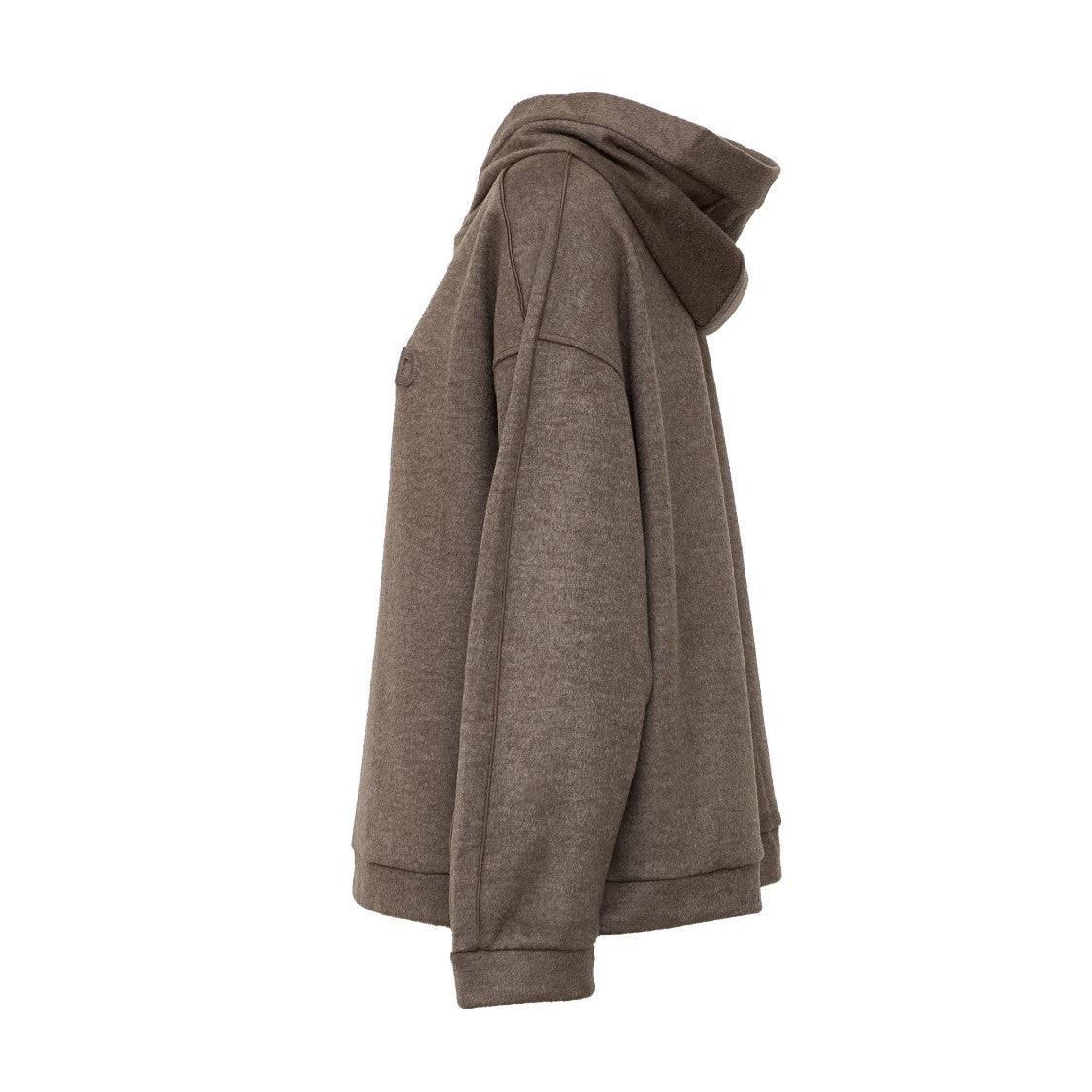 Max Mara Vetrino Logo Detail Jersey Drap Hoodie