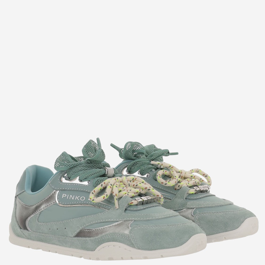 Pinko Structured Two-Tone Sneakers With Contrasting Details