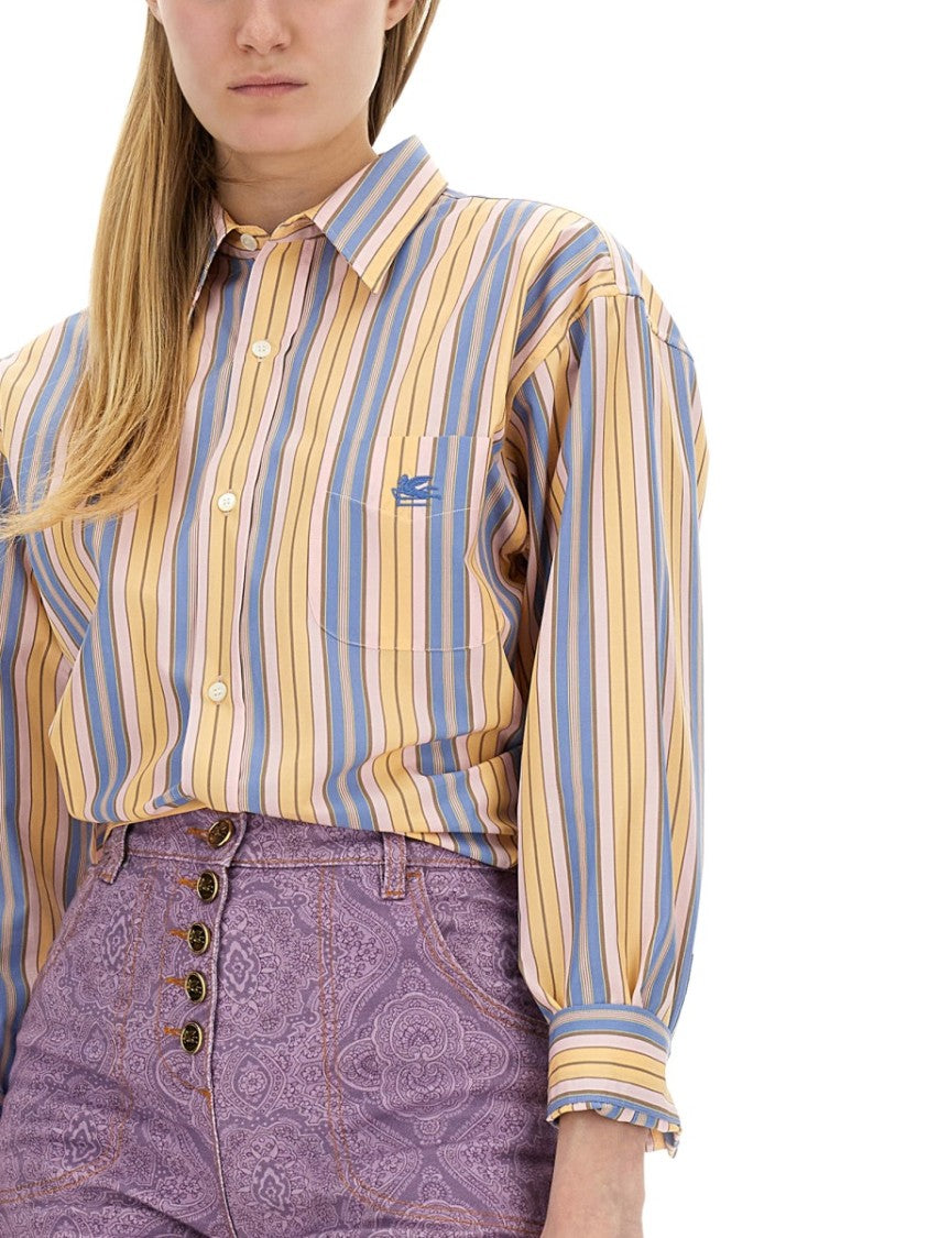 Etro Oversized Striped Cotton Etro Shirt