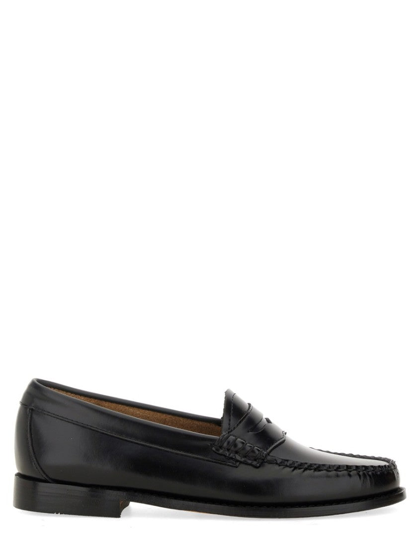 G.H. Bass Black Leather Penny Loafers