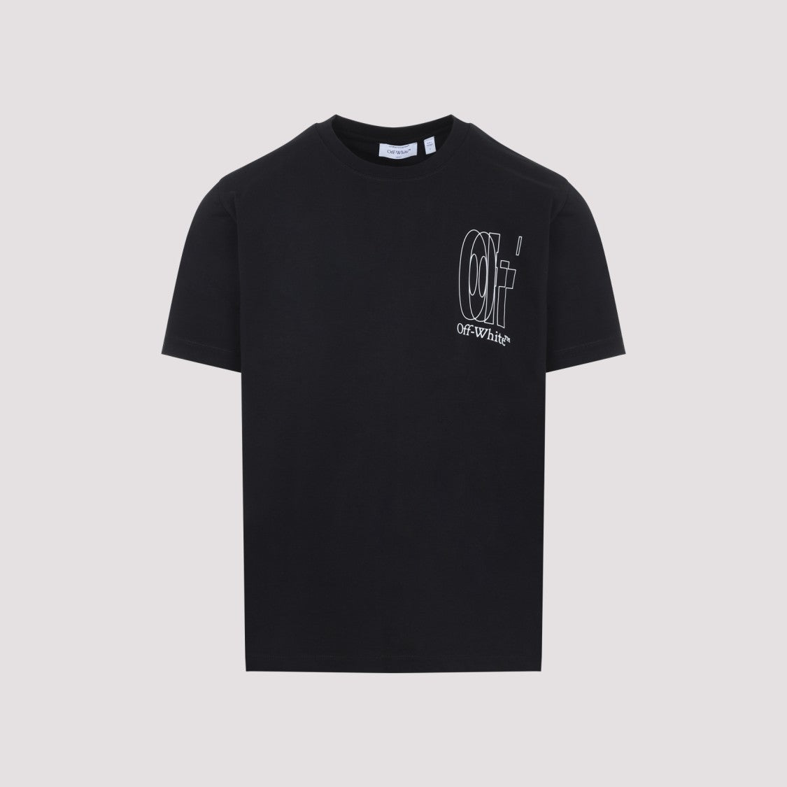 Off-White Black Short-Sleeve T-Shirt With Graphic Elements