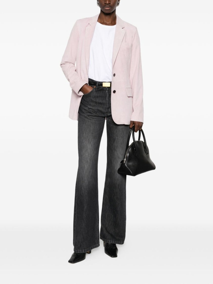 Iois High-Waisted Wide-Leg Jeans With Subtle Whiskering