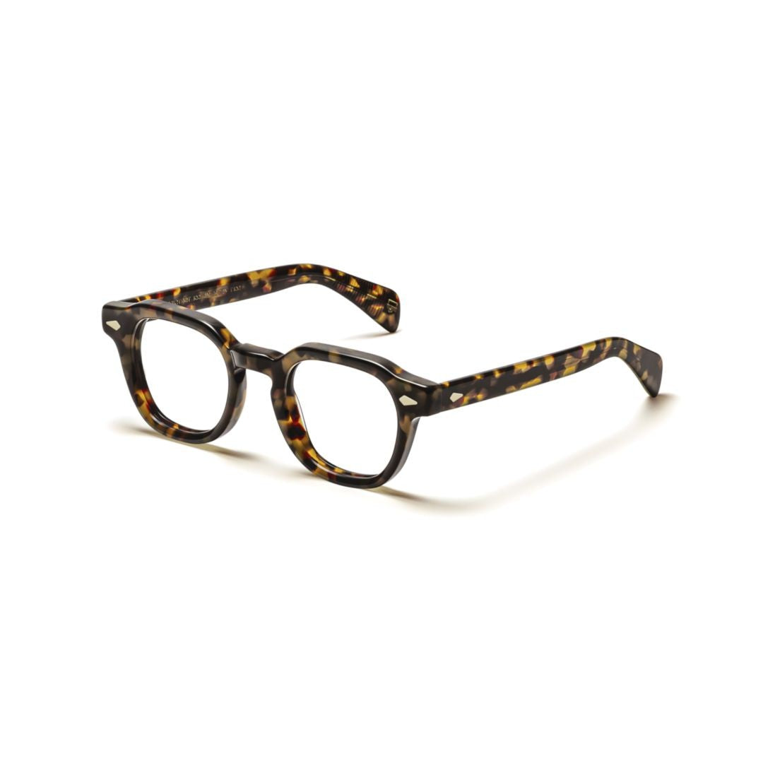 Moscot Or-Dol-O Dolt Round Tortoiseshell Acetate Eyeglasses With Keyhole Bridge