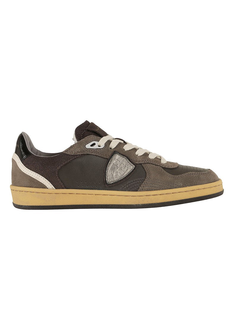Philippe Model Pgal Low Patent Leather Accent Sneakers