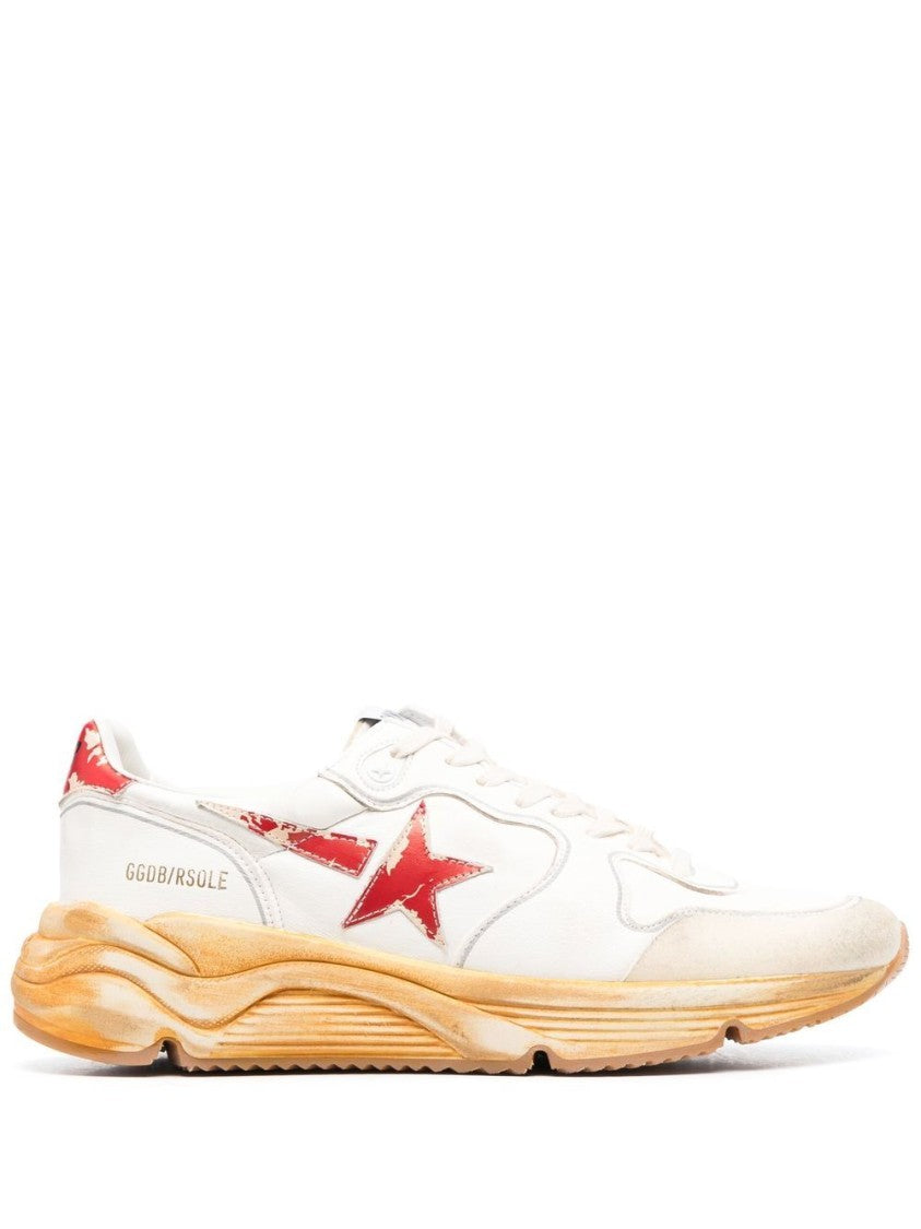 Golden Goose White Canvas And Leather Sneakers