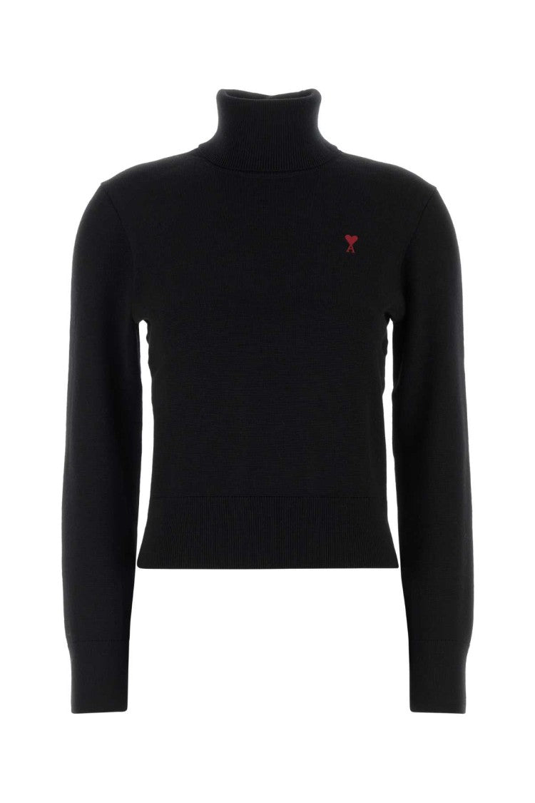 Ami Black Wool Sweater