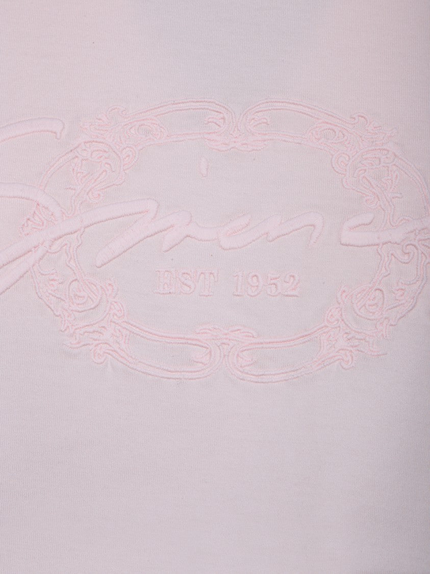 Givenchy Pastel Pink Crop Tee