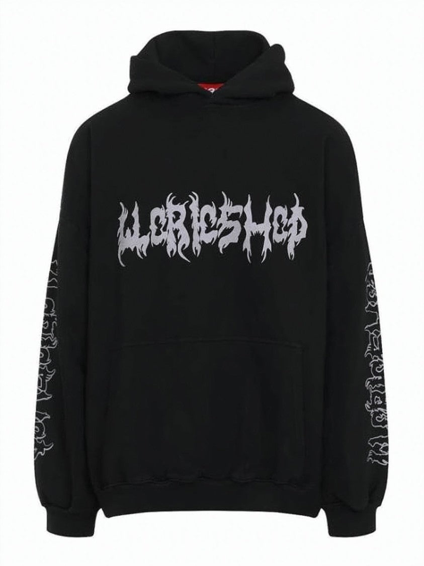 032C Graphic Black Organic Cotton Hoodie