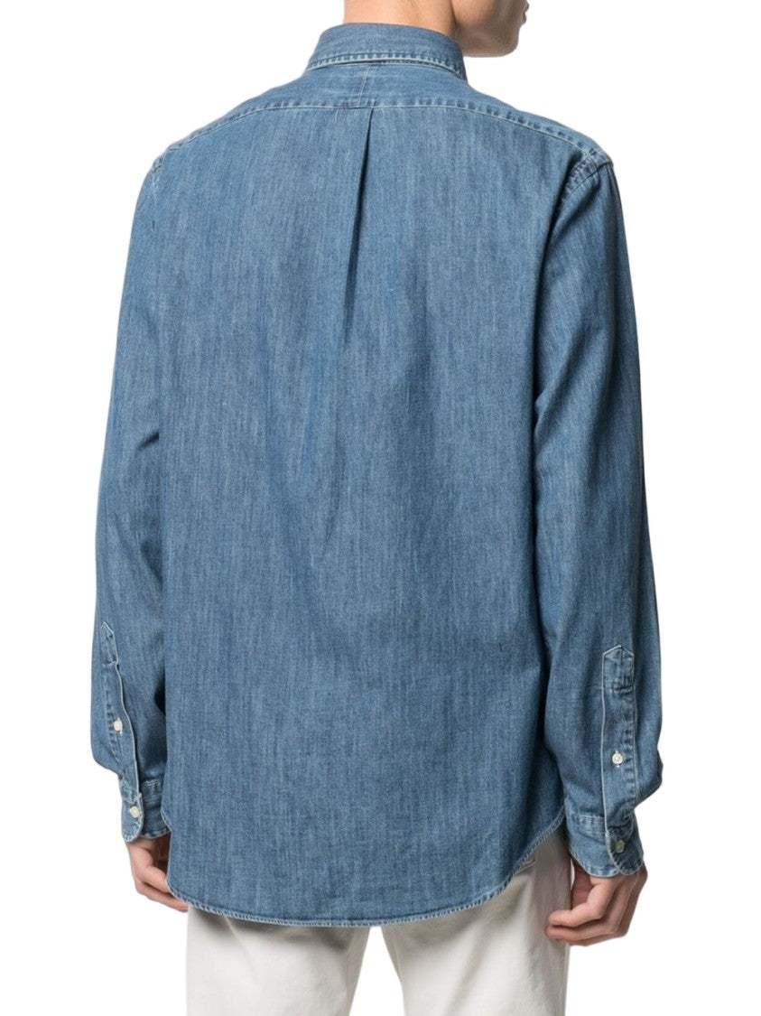 Polo Ralph Lauren Classic Button-Down Denim Shirt With Embroidered Logo