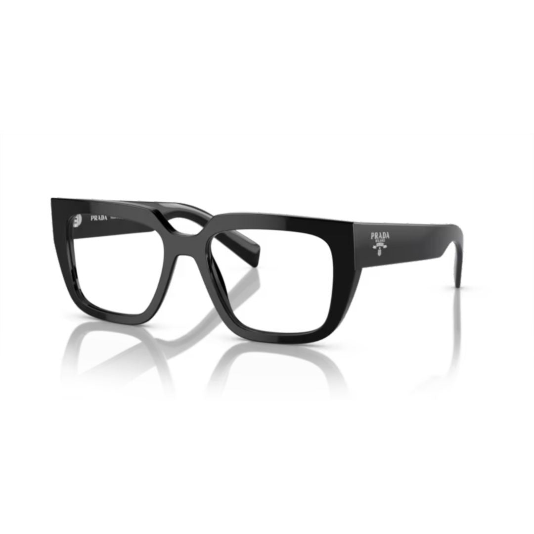Prada A03v Vista Oversized Square Frame Black Acetate Sunglasses