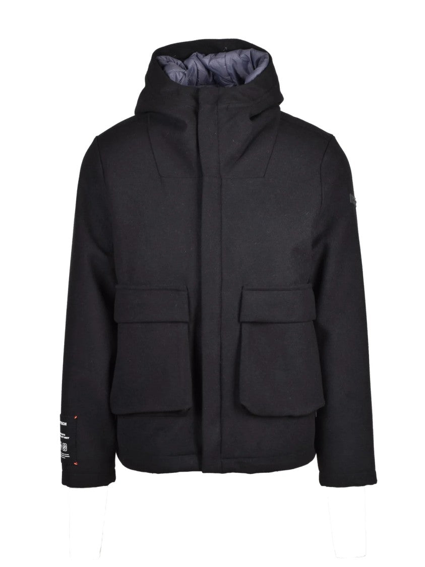 Unity Black Boxy Polyester-Blend Overcoat