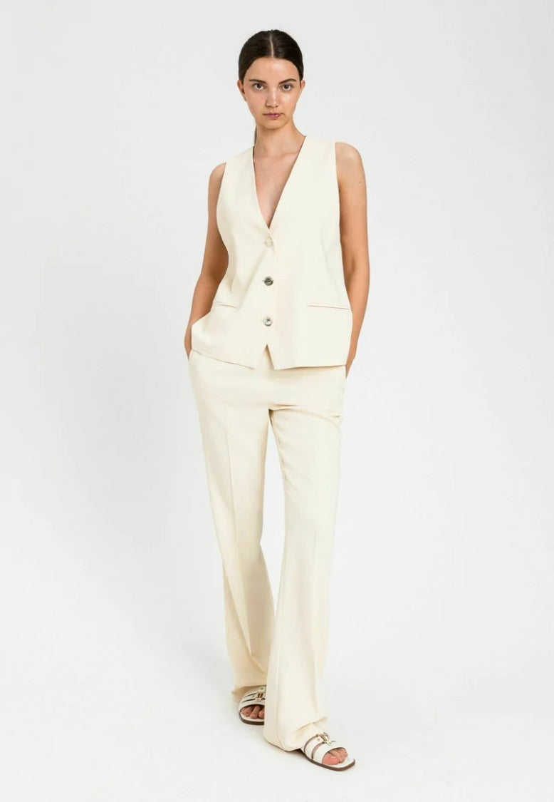 Twin-Set Wide-Leg Pants With Flared Silhouette And Tailored Crease
