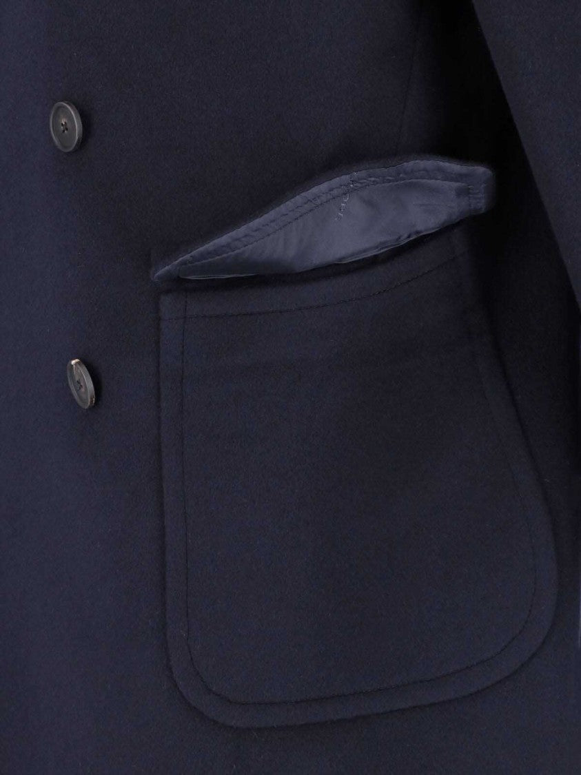 Tagliatore Blue Rupert Double-Breasted Cashmere Coat