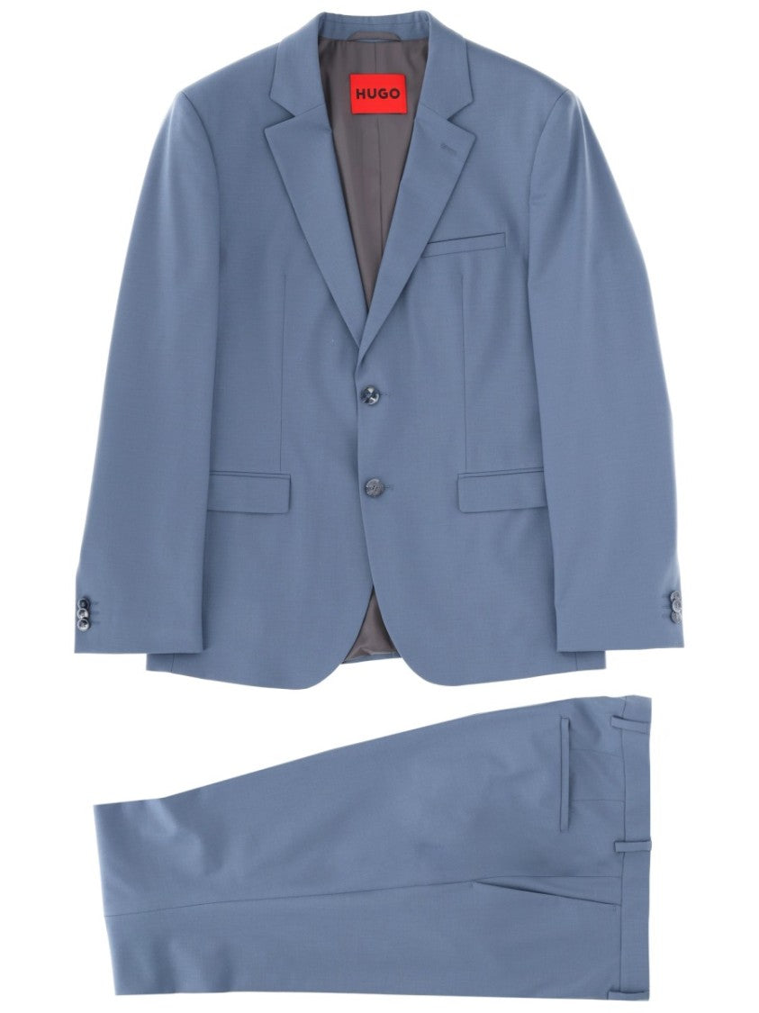 Hugo Arti-Hesten Blue Wool Blend Suit