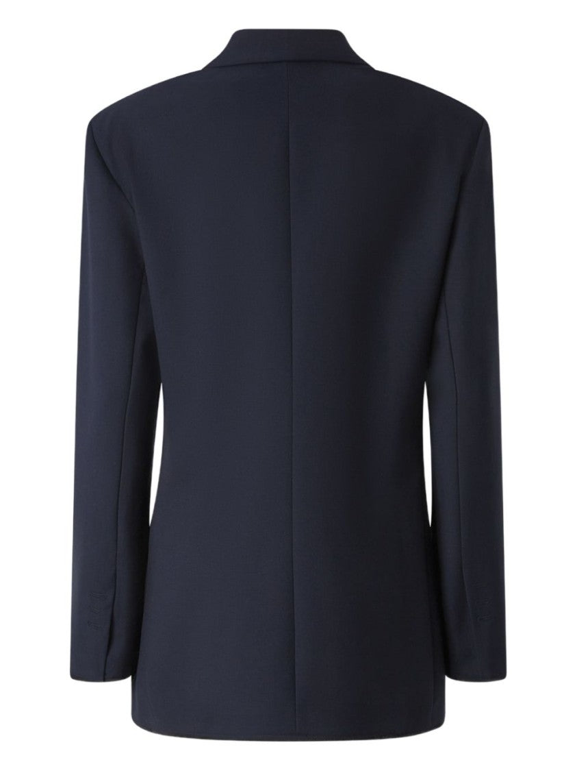 Pinko Double-Breasted Tailored Blue Jacket